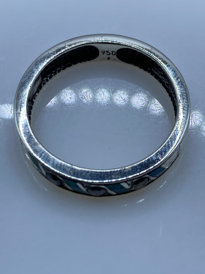 Anillo de Plata Ópalo de Fuego Verde — Taxco .950 — foto 5