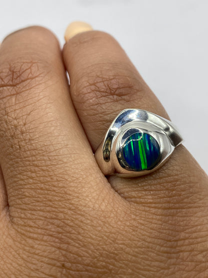 Vista lateral del anillo pulido con Quinto .950 visible en el interior