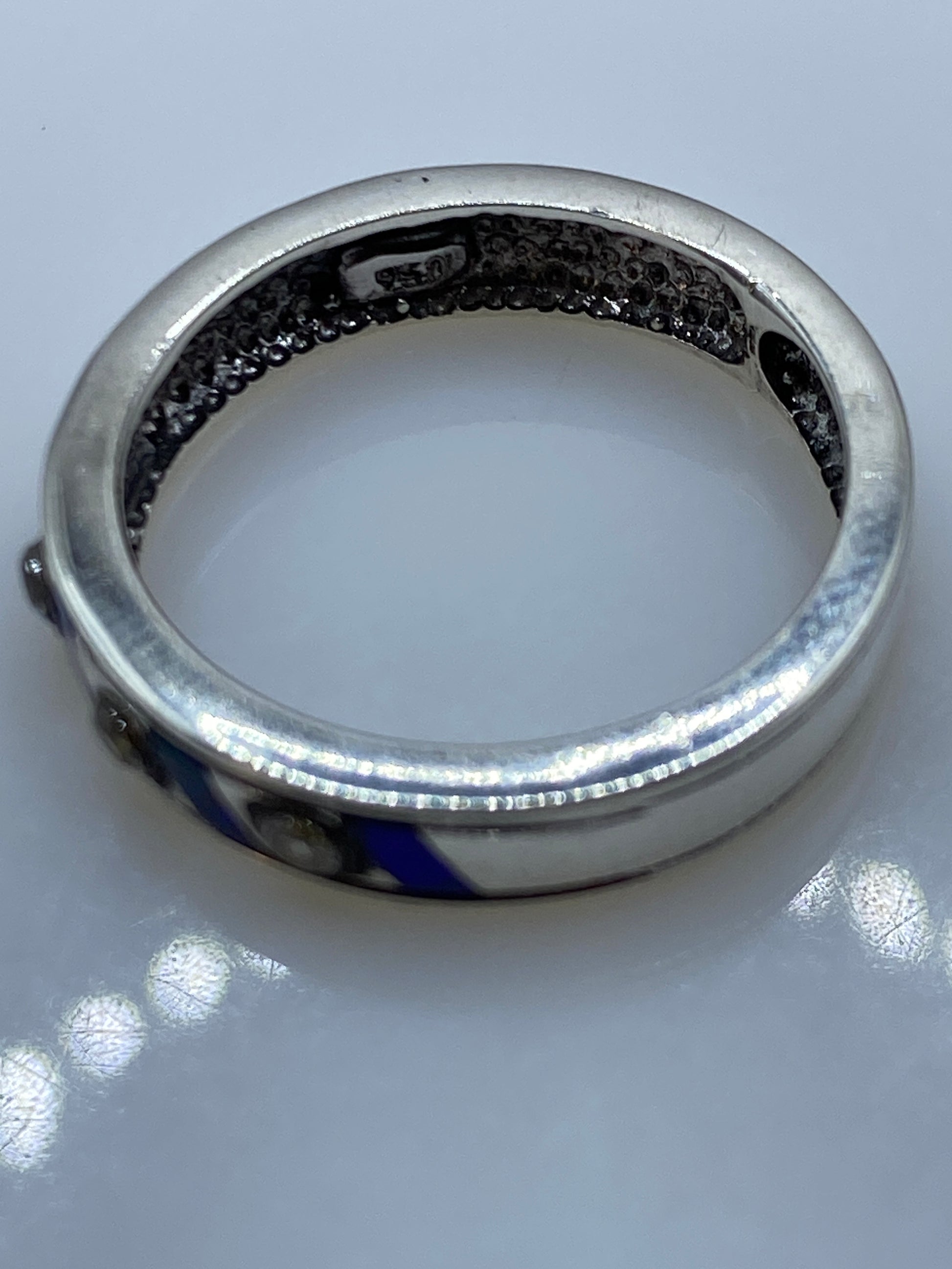 Anillo de Plata Ópalo de Fuego Azul — Taxco .950 — foto 5
