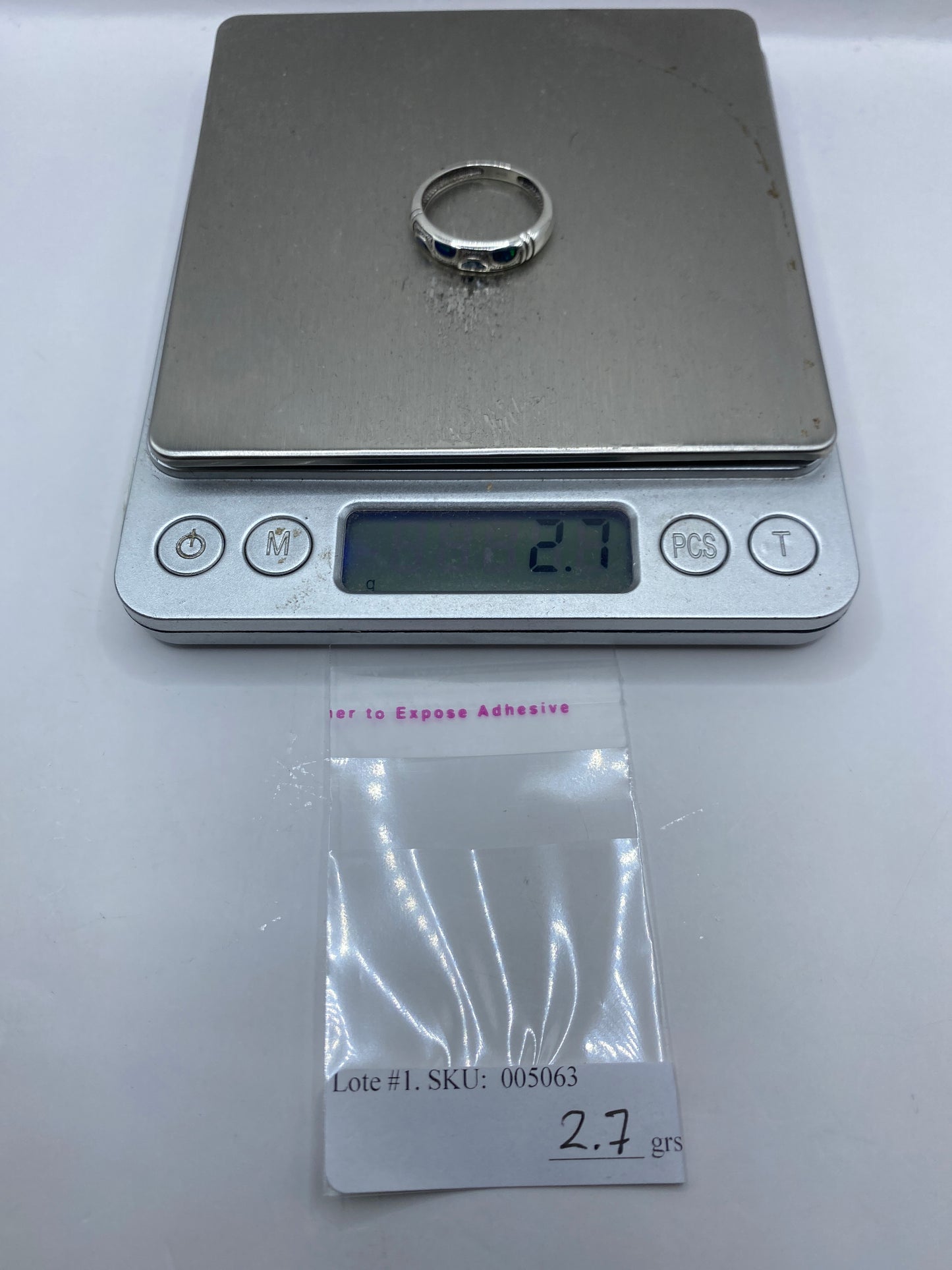 Anillo de Plata con Ópalo de Fuego Azul — Taxco .950 — foto 6
