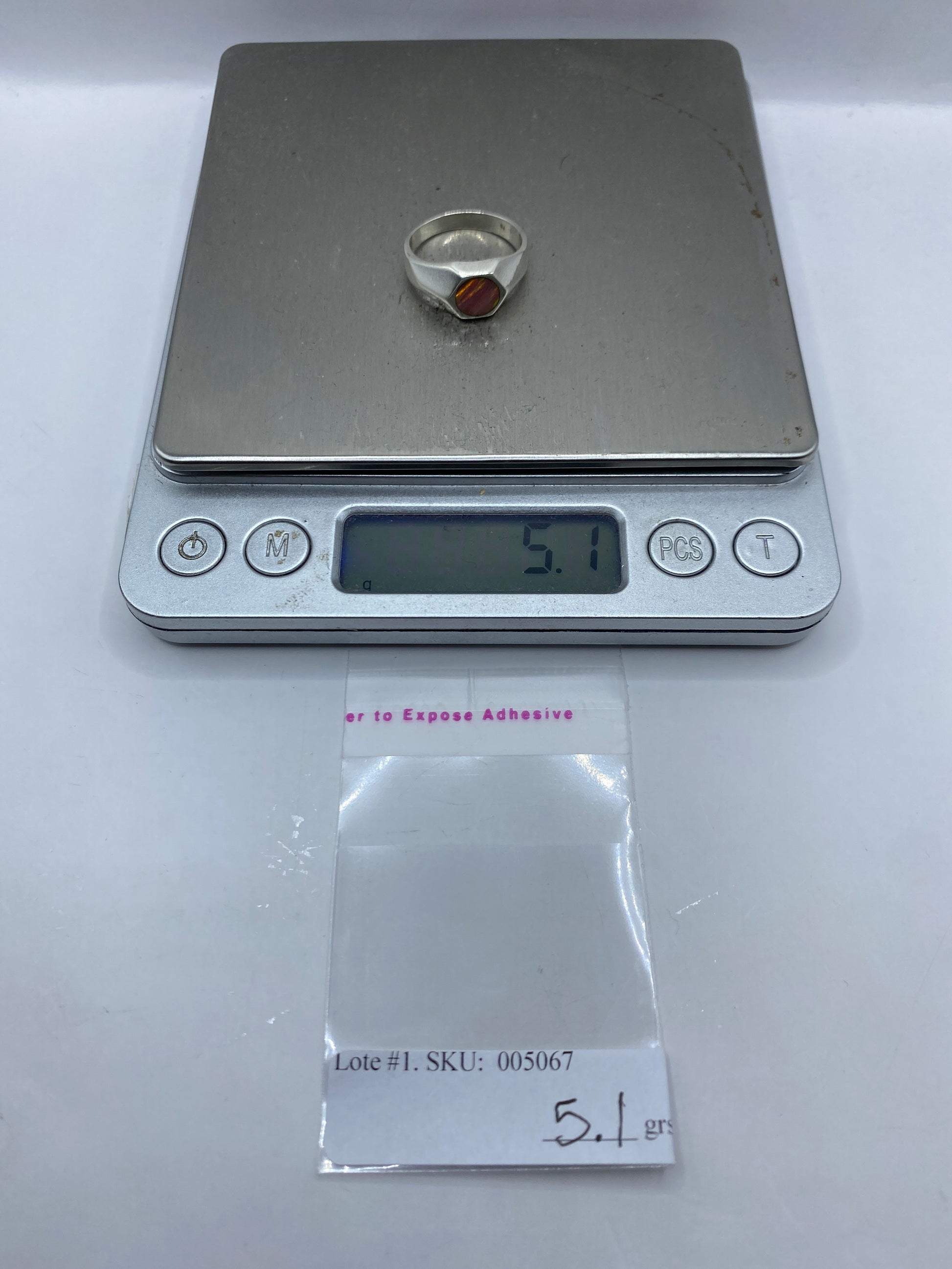 Anillo de Plata con Ópalo de Fuego Rosa — Taxco .925 — foto 6