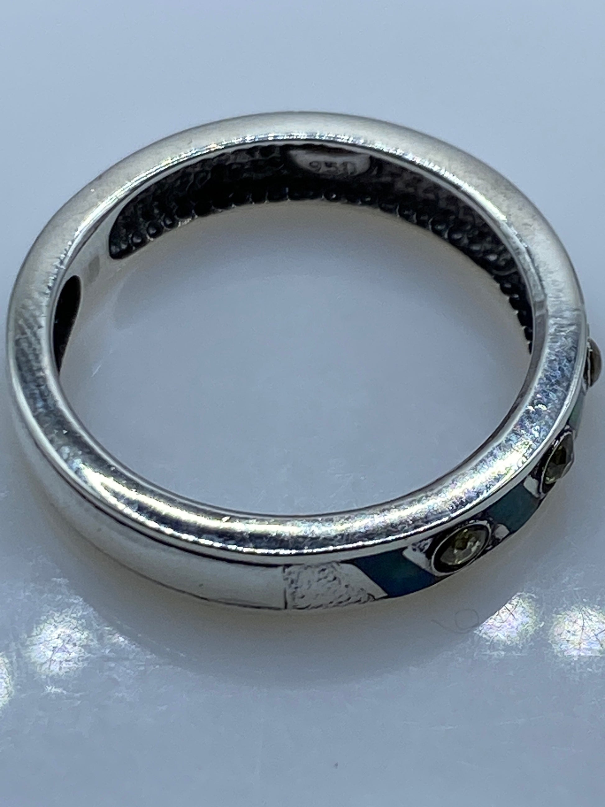 Anillo de Plata Ópalo de Fuego Verde — Taxco .950 — foto 5