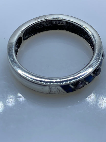 Anillo de Plata con Ópalo de Fuego Azul — Taxco .950 — foto 5