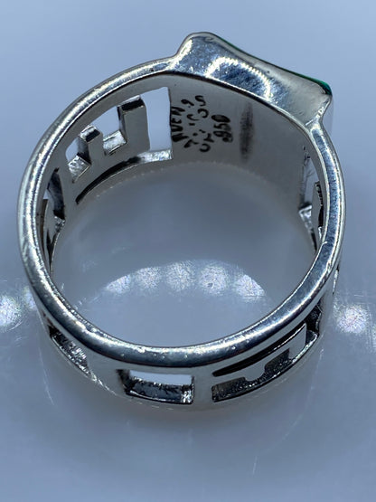 Anillo de Plata .950 con Ópalo de Fuego Verde — Taxco — foto 5