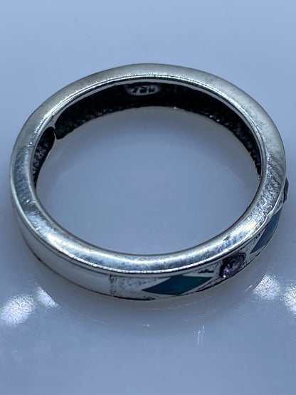 Anillo de Plata Ópalo de Fuego Azul Cielo — Taxco .950 — foto 5