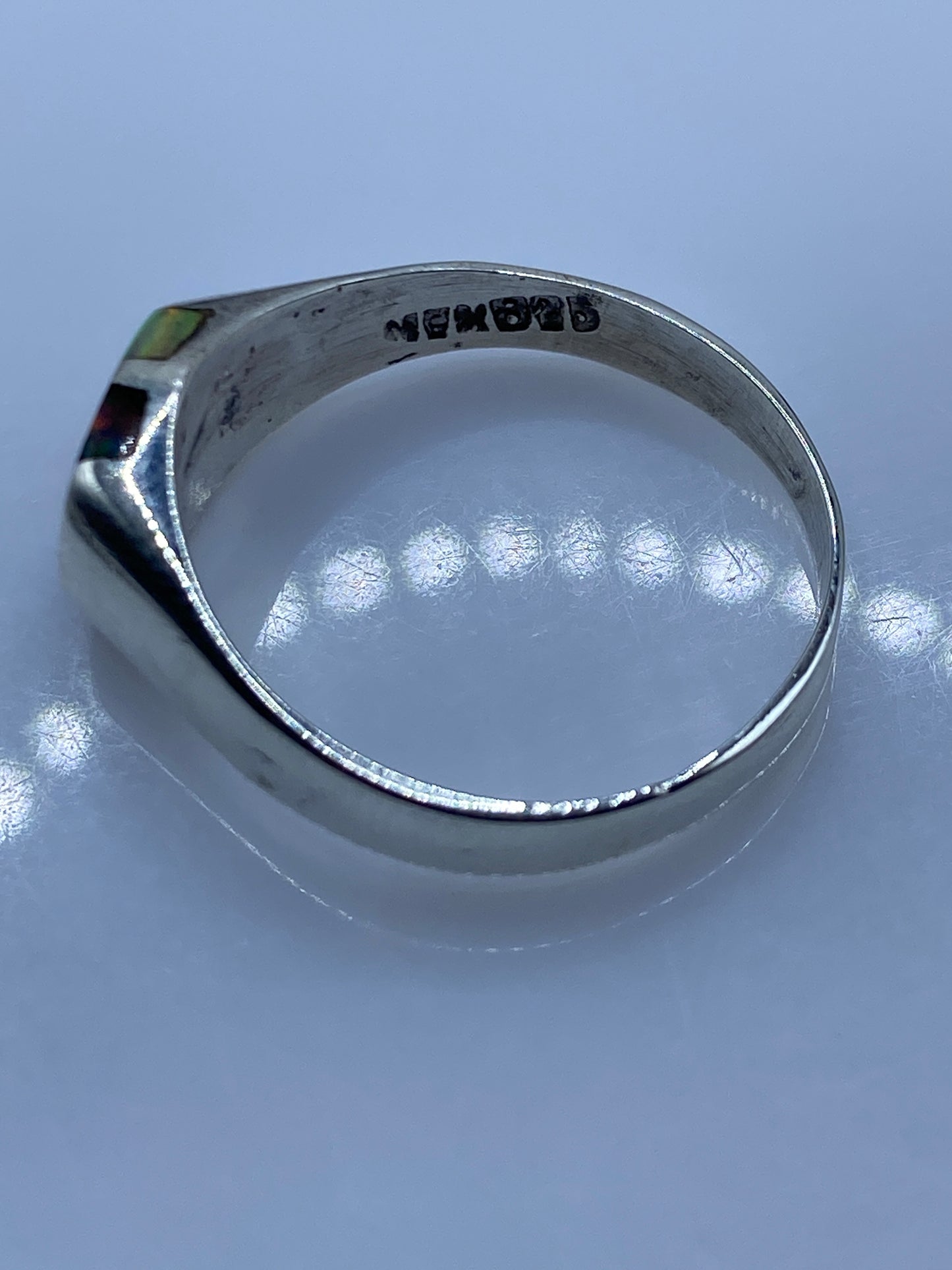 Anillo de Plata con Ópalo de Fuego Multicolor — Taxco .925 — foto 5