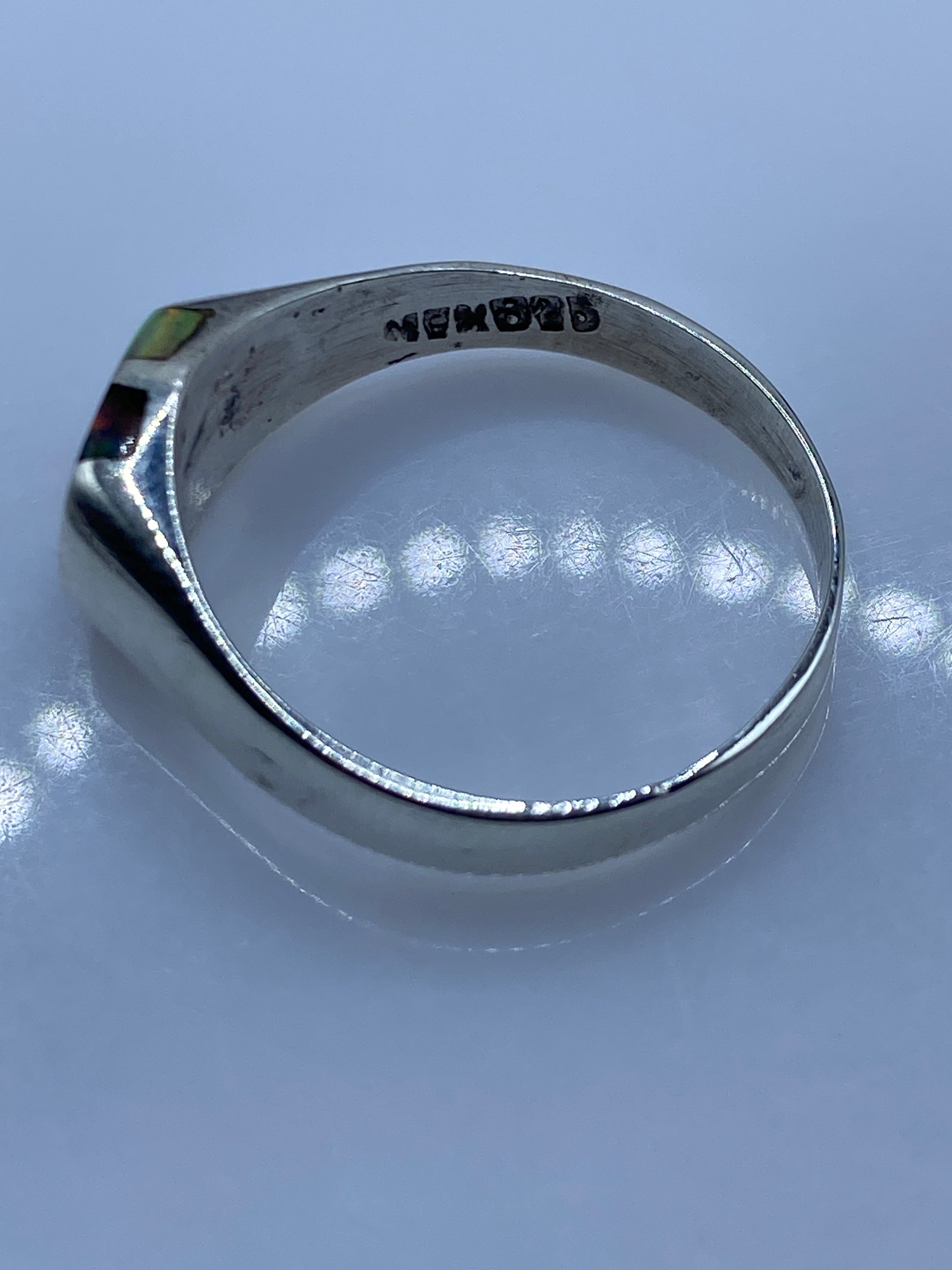 Anillo de Plata con Ópalo de Fuego Multicolor — Taxco .925 — foto 5