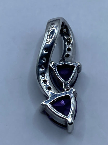 Dije Plata Circonia Dos Corazones — Taxco .925 — foto 5