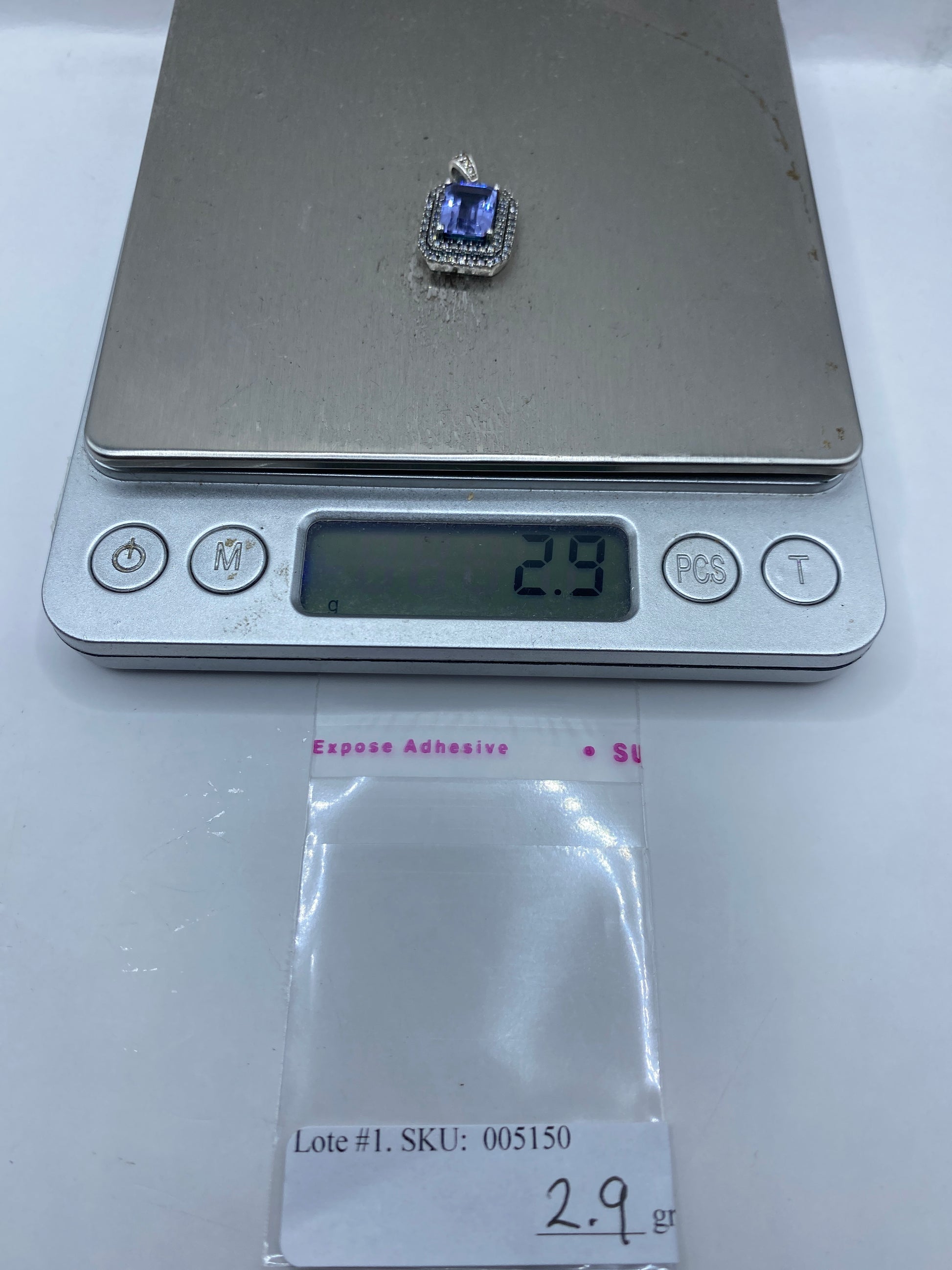 Dije de Plata con Circonia Lavanda — Taxco .925 — foto 6