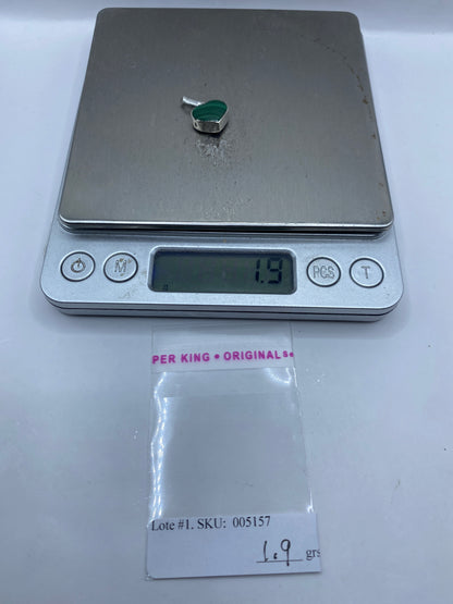 Dije de Plata con Malaquita Verde — Taxco .950 — foto 6