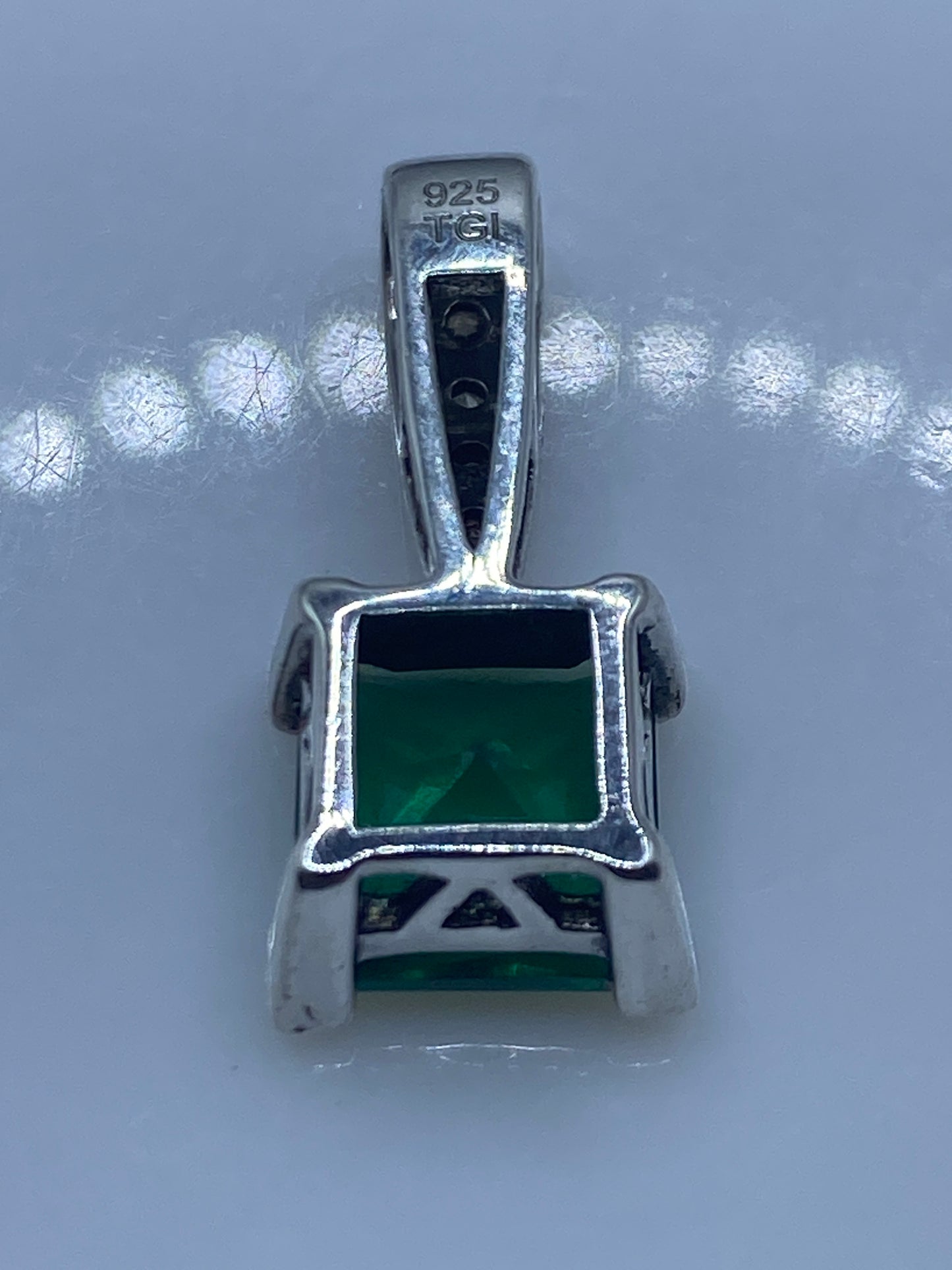 Dije de Plata con Circonia Verde — Taxco .925 — foto 5