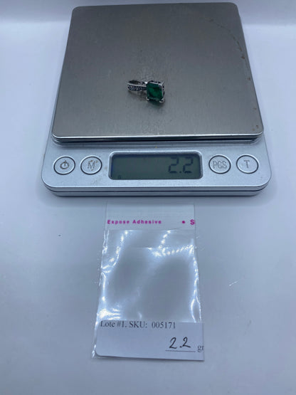 Dije de Plata con Circonia Verde — Taxco .925 — foto 6