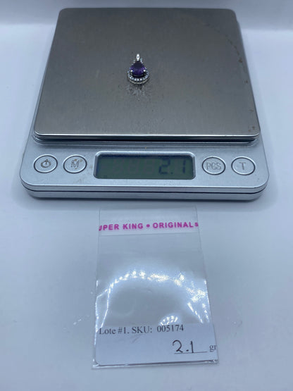 Dije de Plata con Circonia Morada — Taxco .925 — foto 5