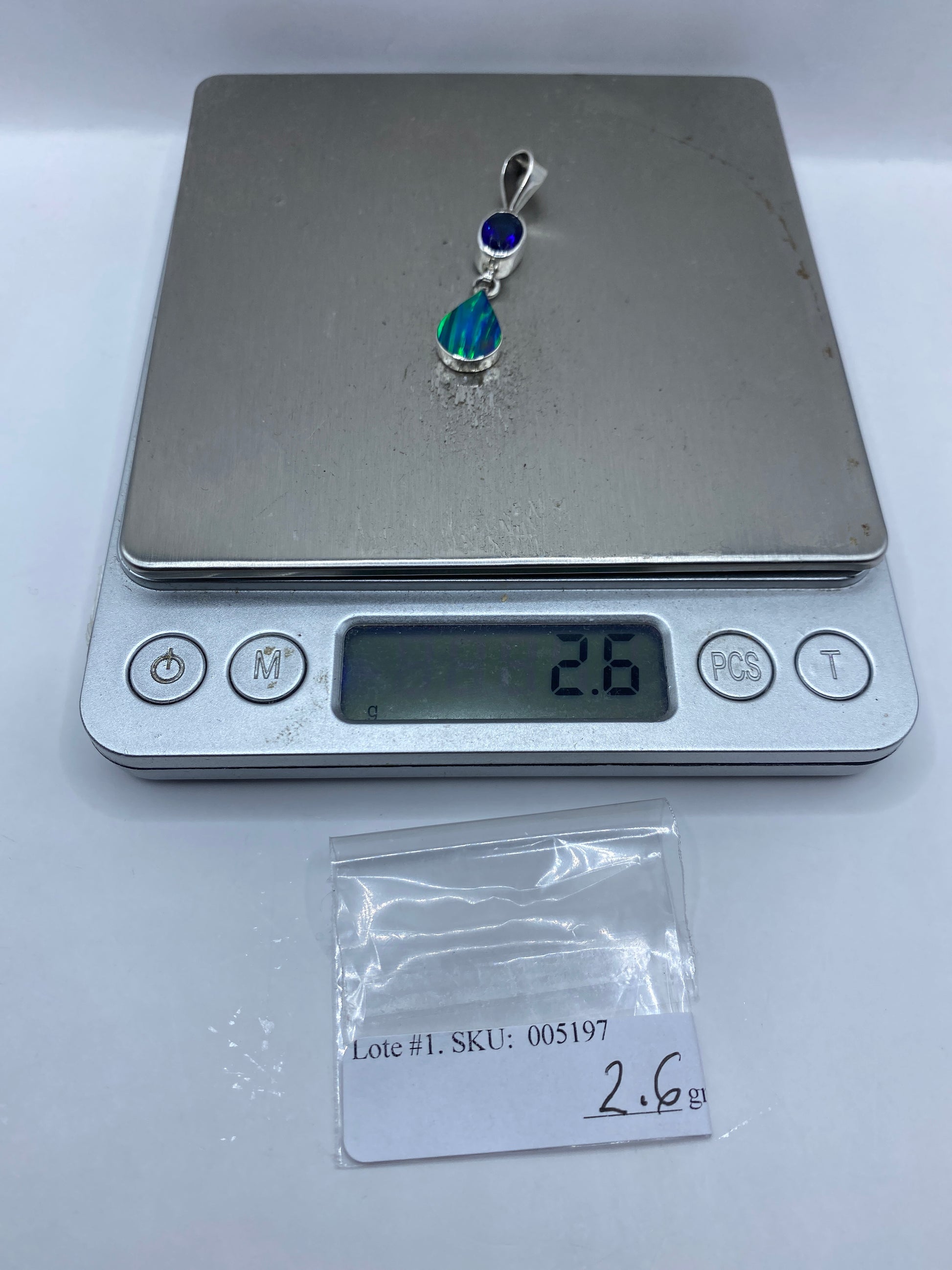 Dije de Plata Ópalo de Fuego Azul — Taxco .950 — foto 6
