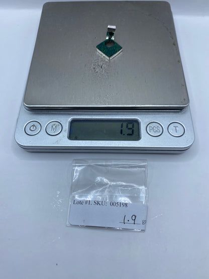 Dije Ópalo de Fuego Verde Plata .950 — Taxco — foto 6