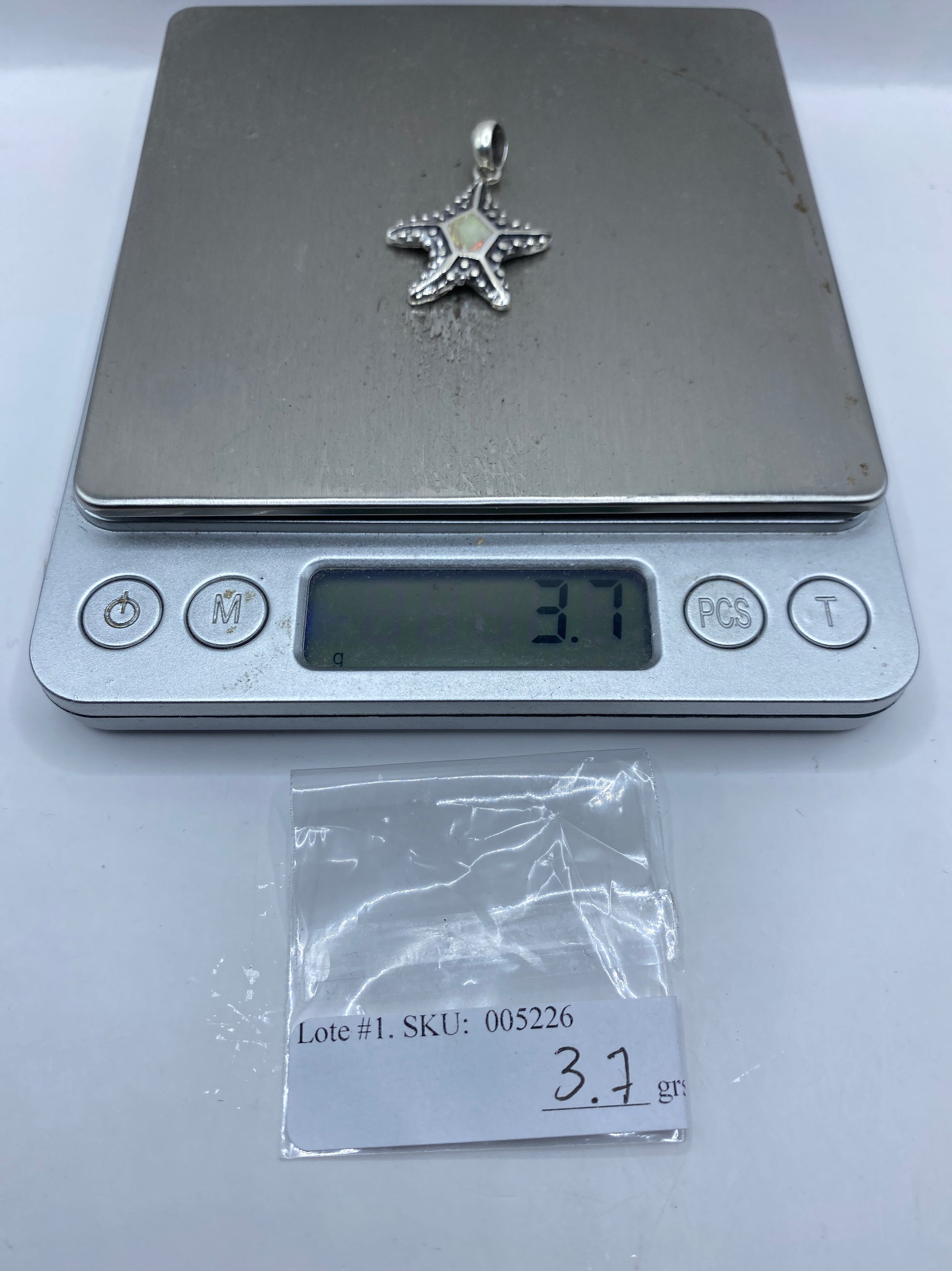Dije Estrella Marina Plata .950 con Ópalo de Fuego — foto 6