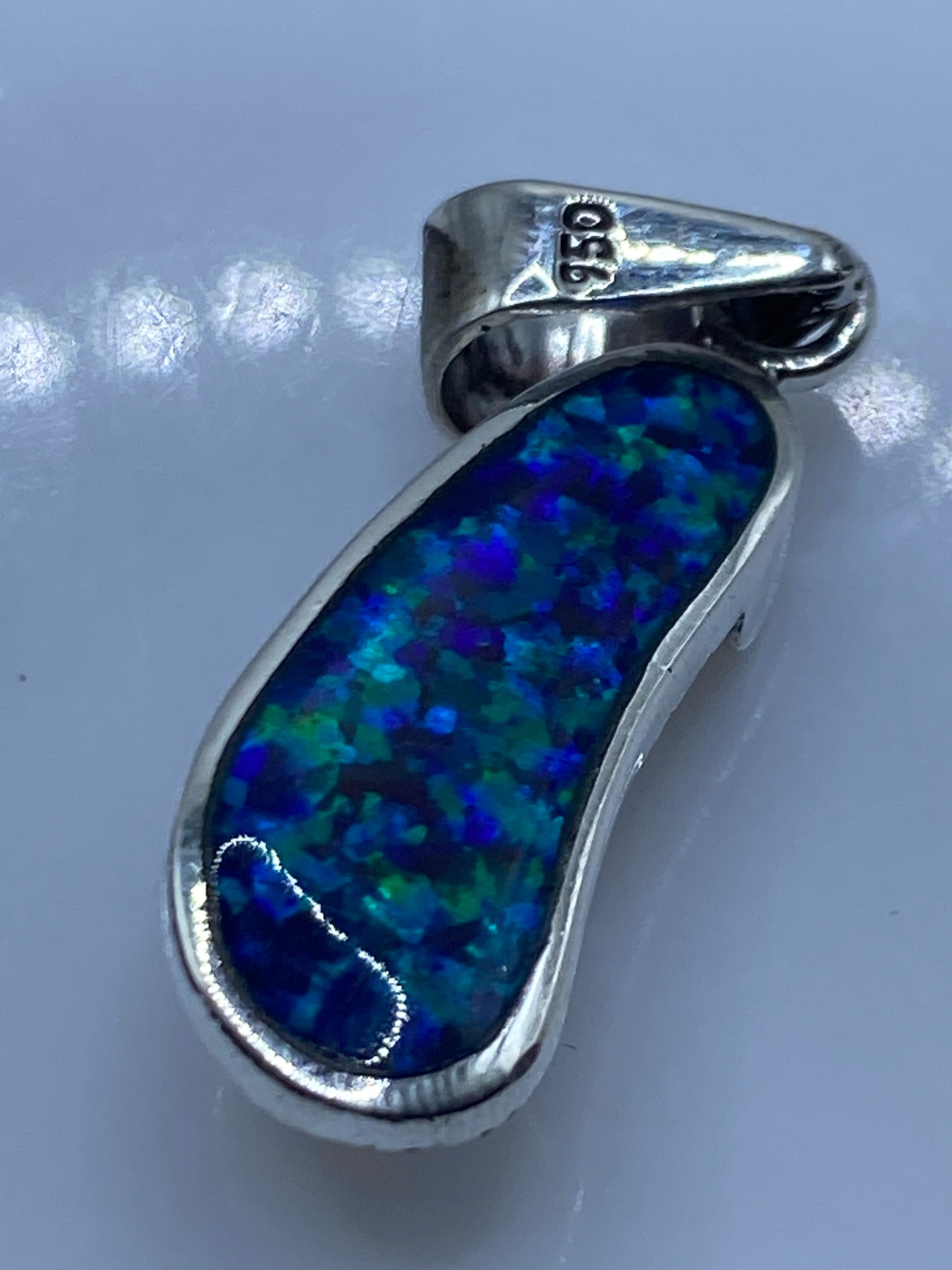 Dije de Plata Ópalo de Fuego Azul — Taxco .950 — foto 5