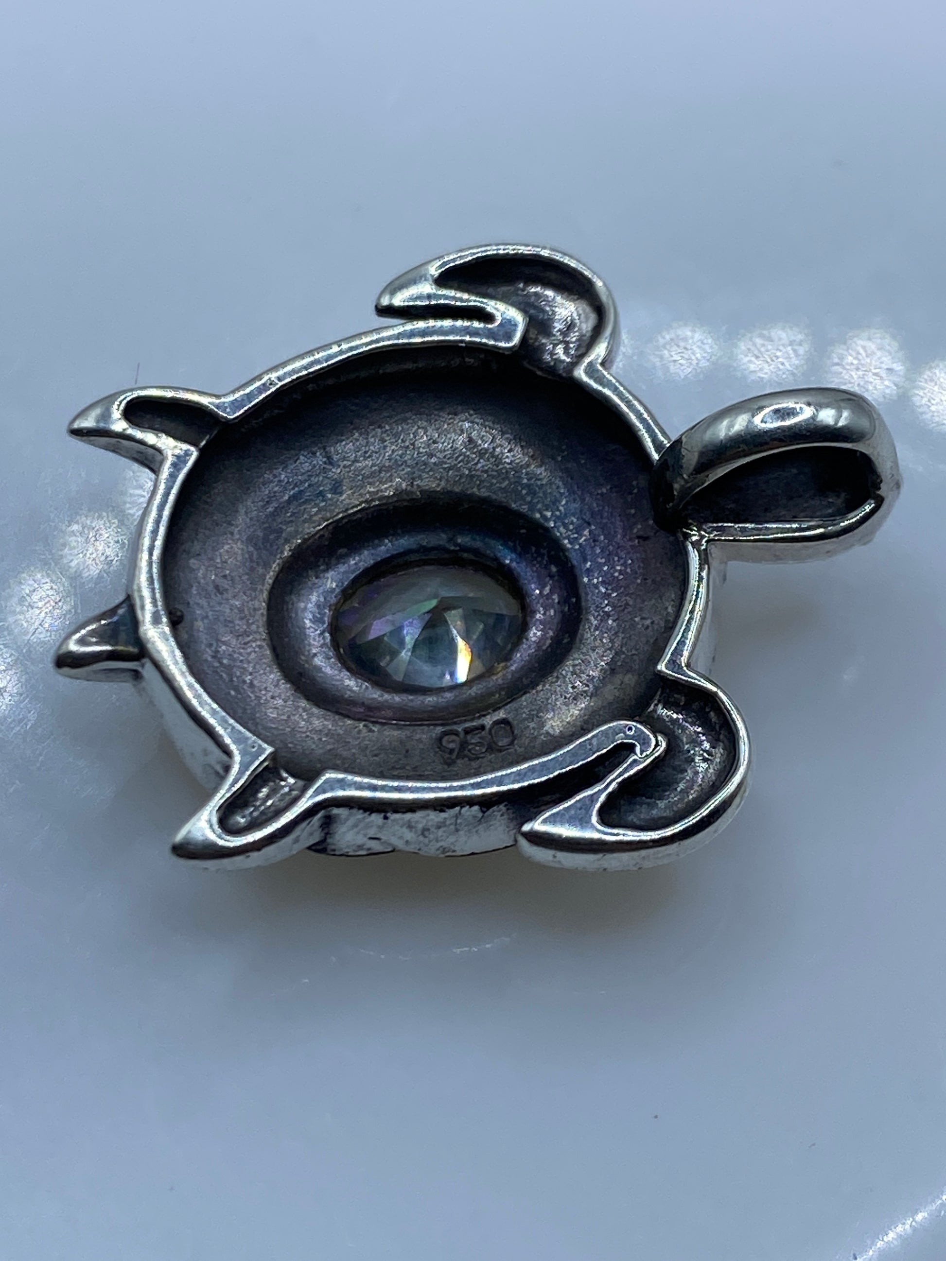 Dije Tortuga Plata .950 con Opalo de Fuego — foto 5