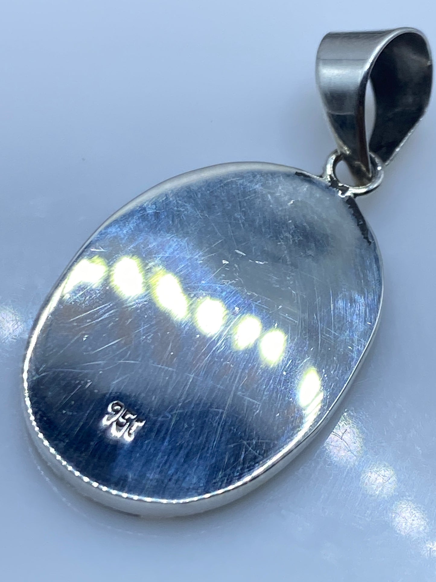 Dije Plata Ópalo de Fuego Azul — Taxco .950 — foto 5