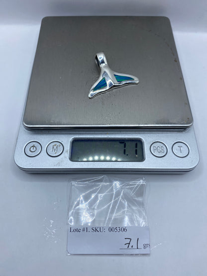 Dije Plata .925 Opalo de Fuego Azul Taxco — foto 6