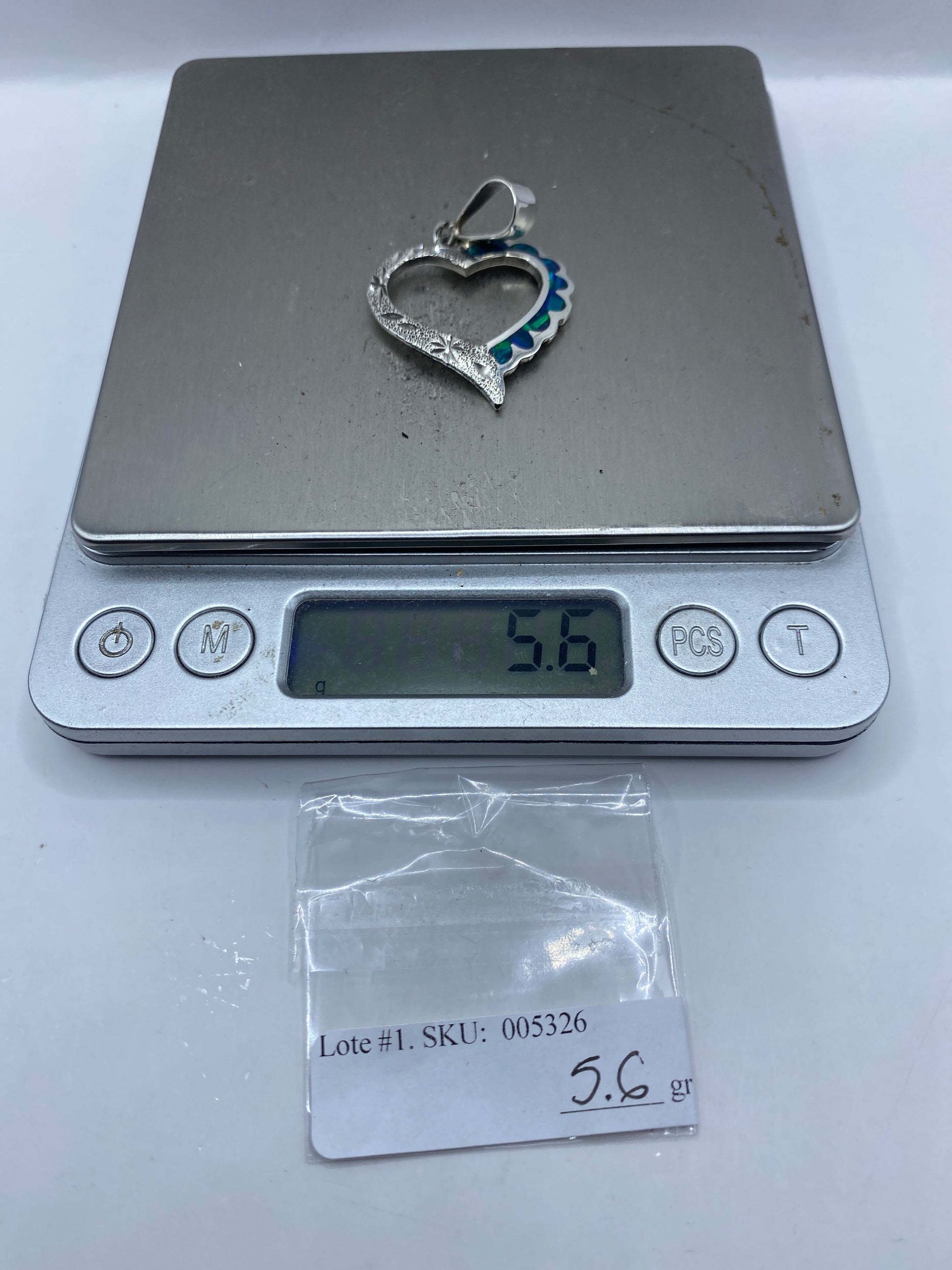 Dije de Plata Corazón con Ópalo de Fuego — Taxco .950 — foto 6