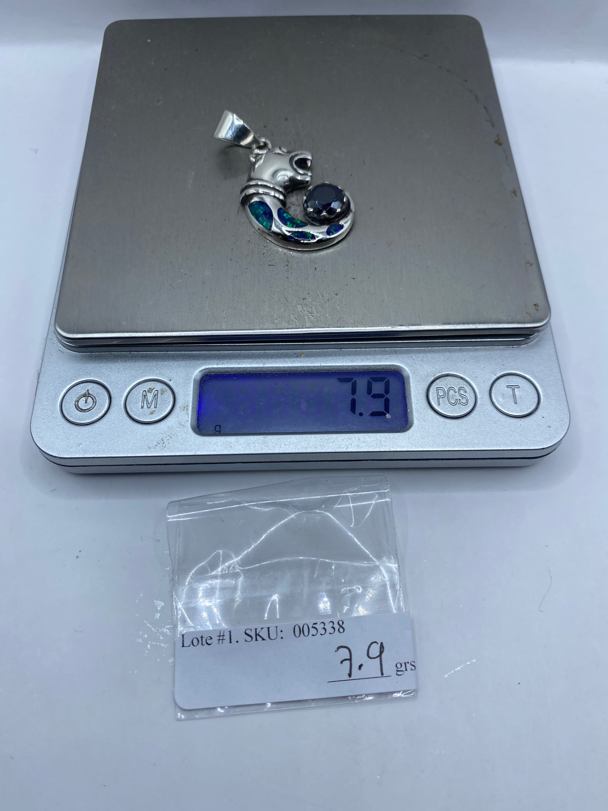 Dije Plata .950 Ópalo de Fuego Azul — Taxco — foto 6