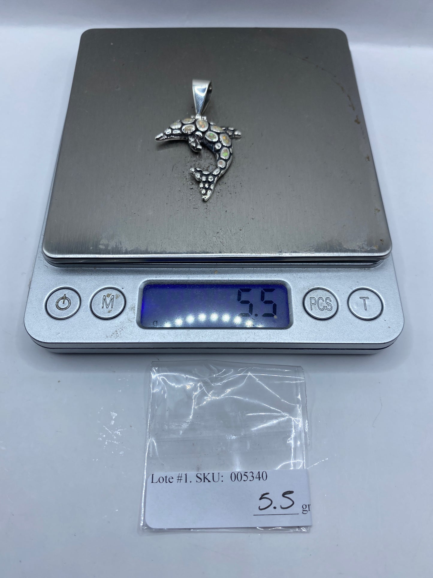 Dije Delfín Plata .950 con Ópalo de Fuego — Taxco — foto 6