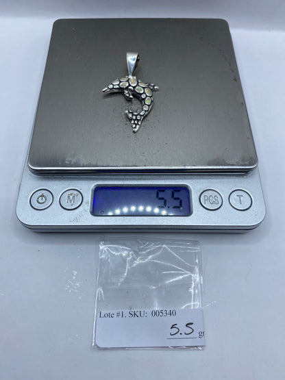 Dije Delfín Plata .950 con Ópalo de Fuego — Taxco — foto 6