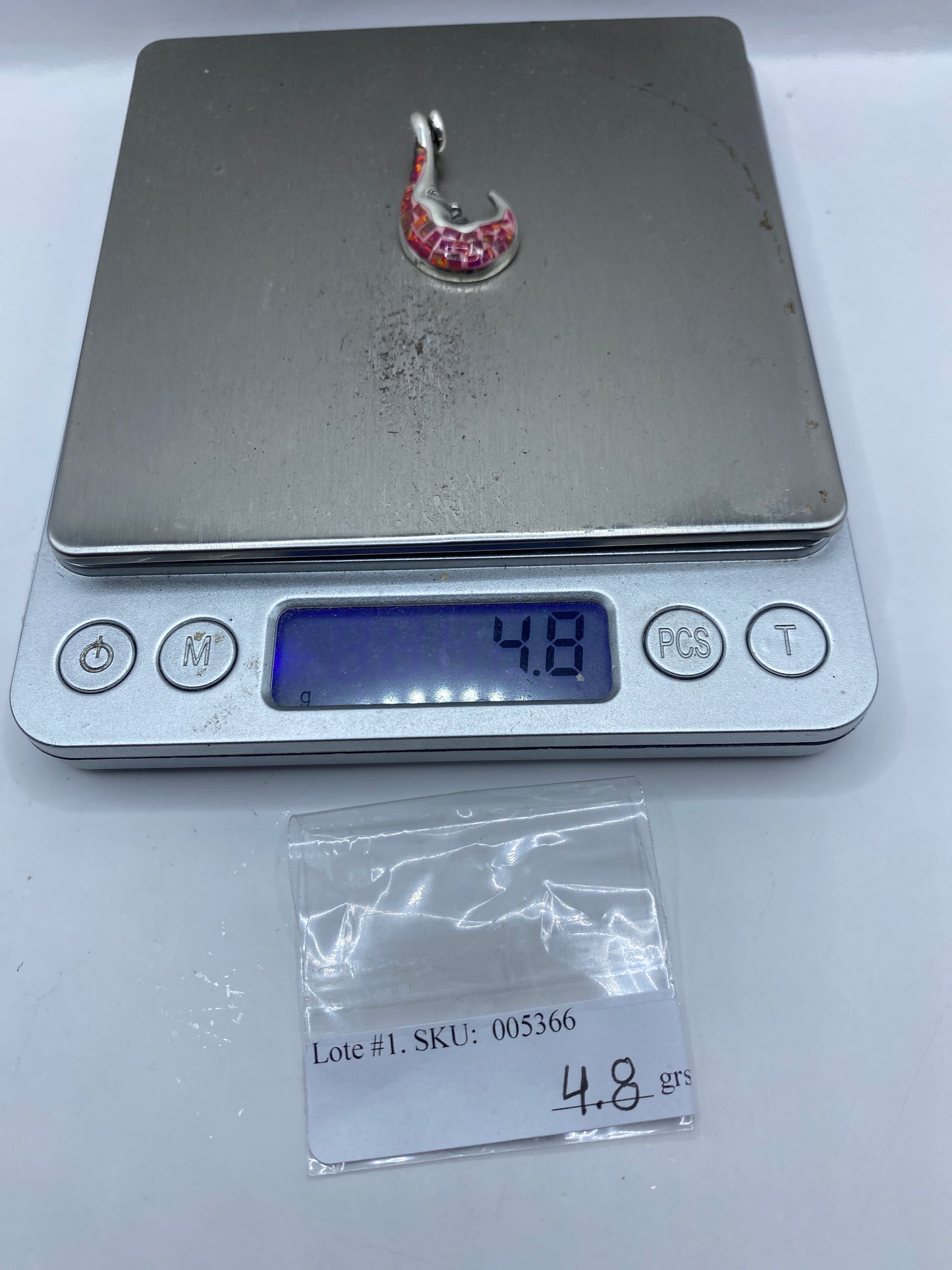 Dije de Plata .950 con Ópalo de Fuego Rosa — Taxco — foto 6
