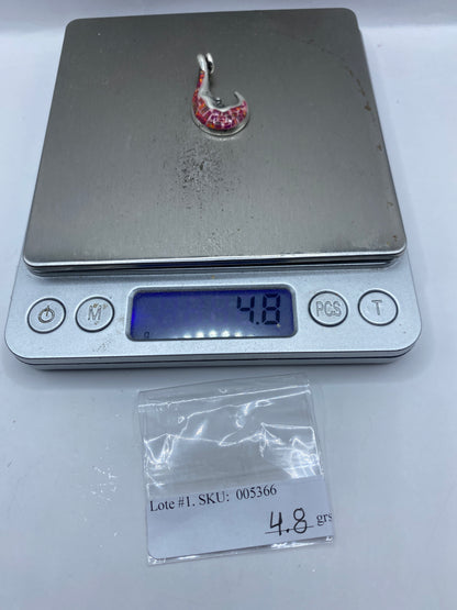 Dije de Plata .950 con Ópalo de Fuego Rosa — Taxco — foto 6