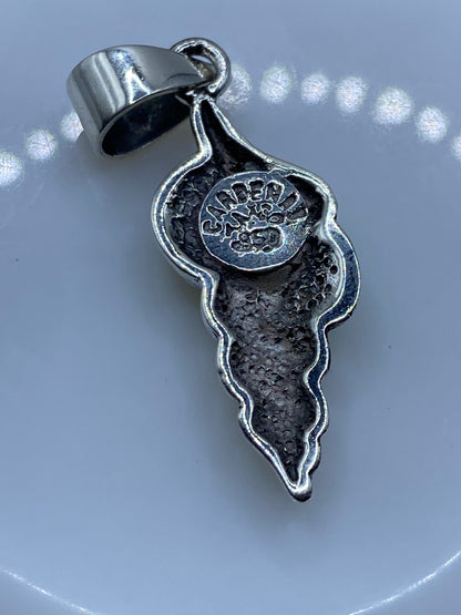 Dije Plata Ópalo de Fuego Verde — Espiral Taxco .950 — foto 5