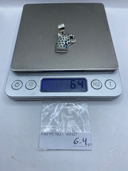 Dije Prehispánico Plata .950 con Opalo de Fuego Verde — foto 6