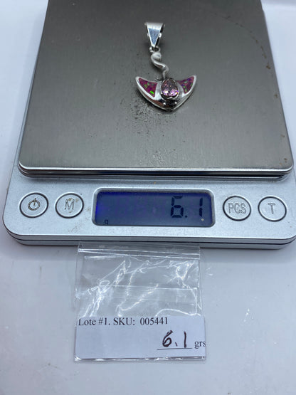 Dije de Plata Ópalo de Fuego Rosa — Taxco .950 — foto 5