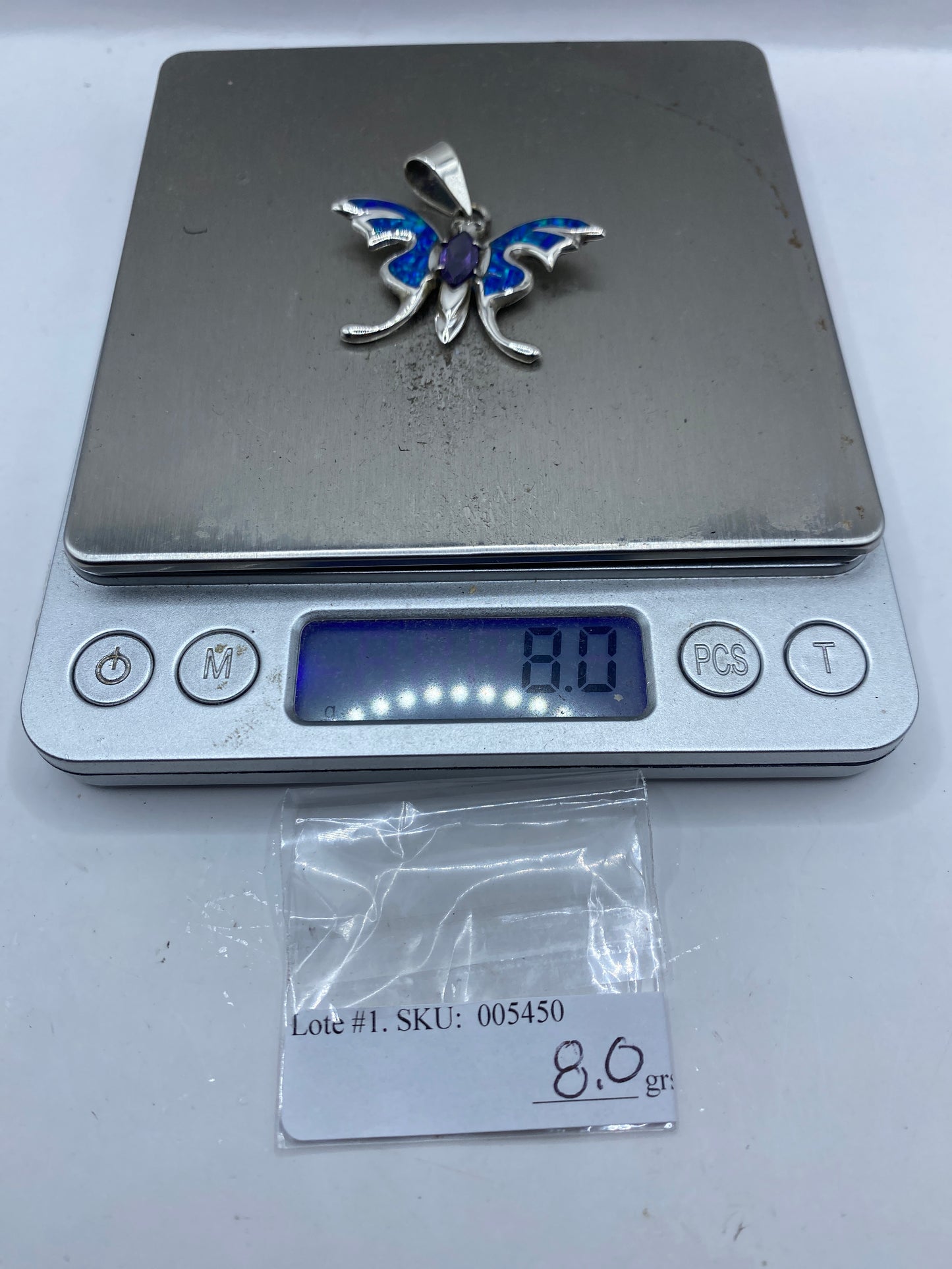 Dije de Plata Opalo de Fuego Azul — Taxco .950 — foto 6