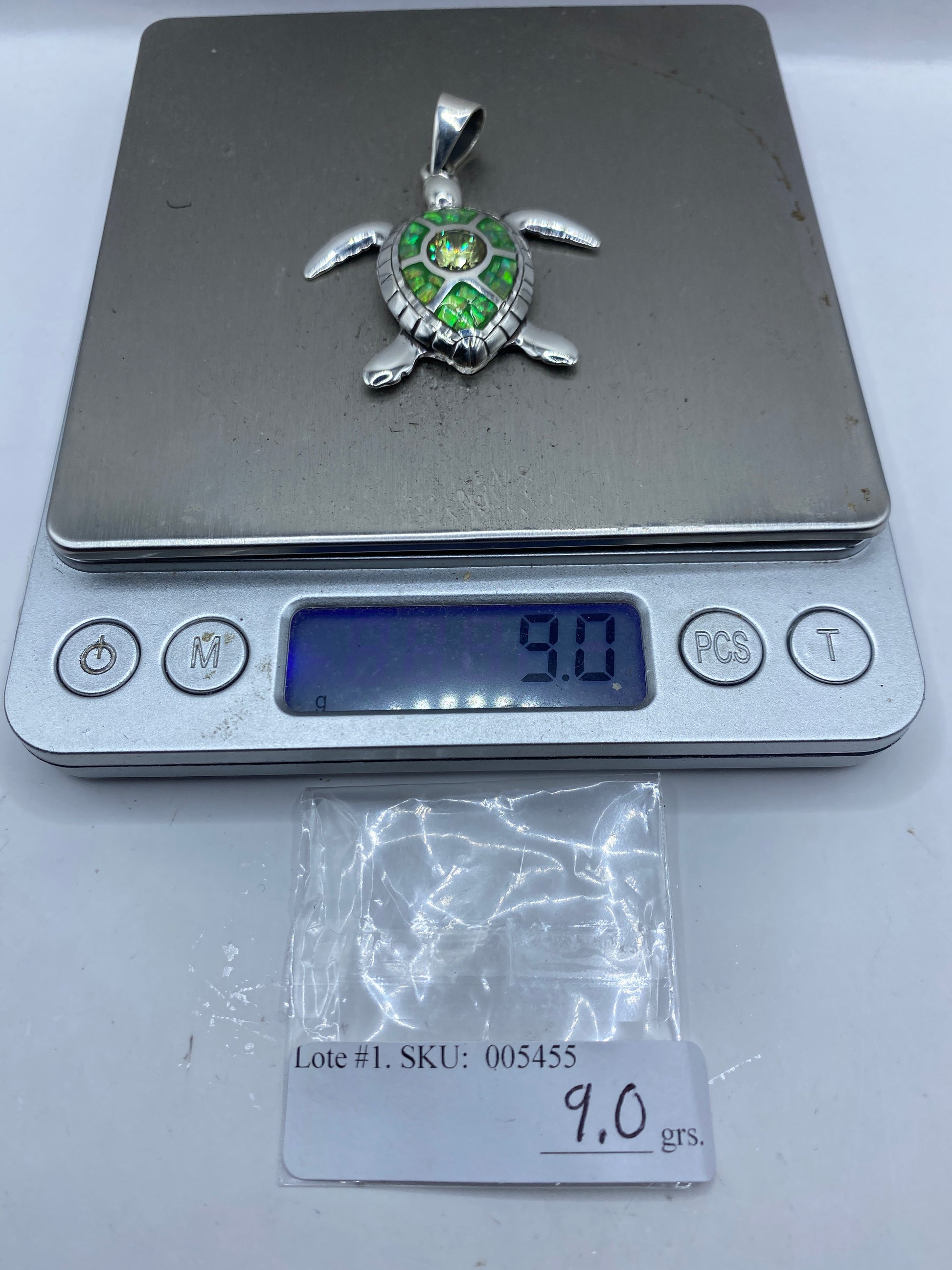 Dije Tortuga Plata Ópalo de Fuego — Taxco .950 — foto 6