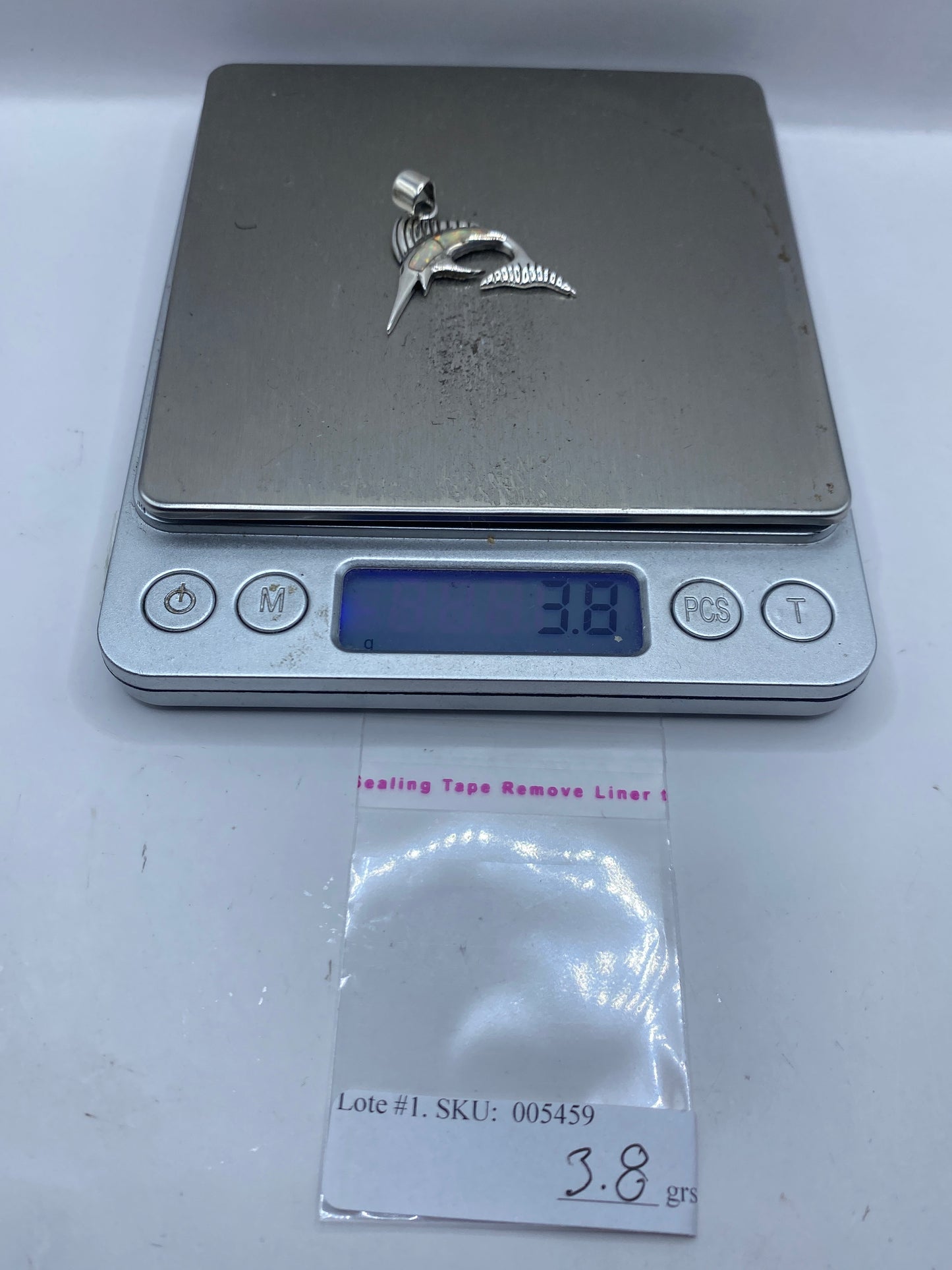 Dije Marlín Plata .950 con Ópalo de Fuego — Taxco — foto 6
