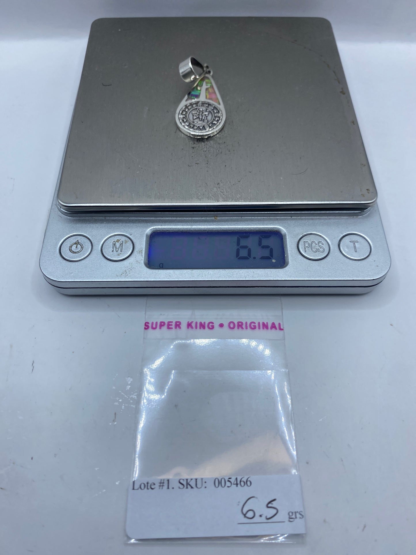 Dije Cruz con Opalo de Fuego — Plata .950 Taxco — foto 6