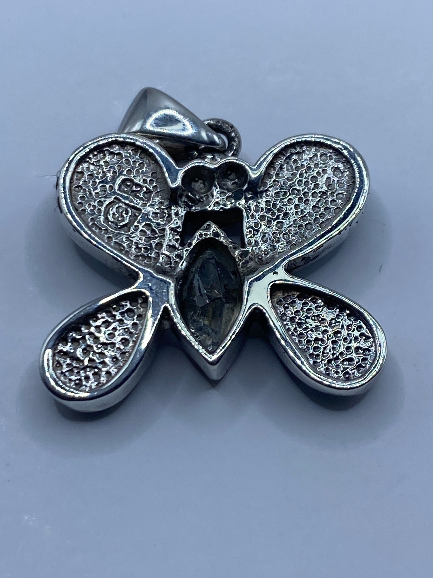Dije Mariposa Plata Ópalo de Fuego Azul — Taxco .925 — foto 5