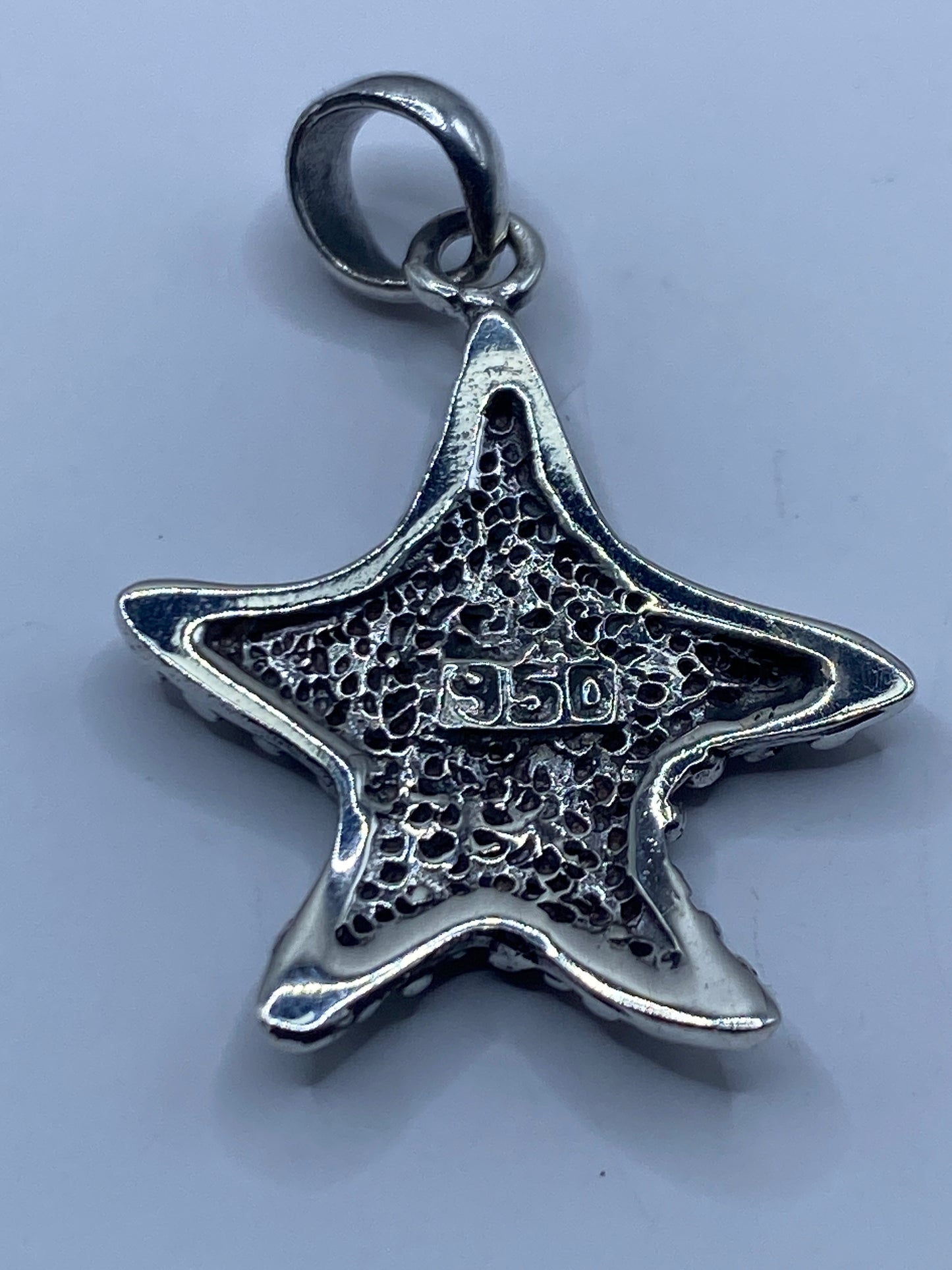 Dije Estrella de Mar Plata .950 con Ópalo de Fuego — foto 5