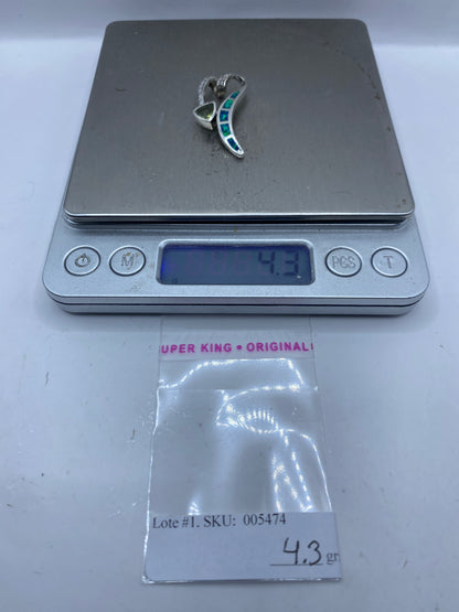 Dije de Plata .925 con Ópalo de Fuego Azul — Taxco — foto 6
