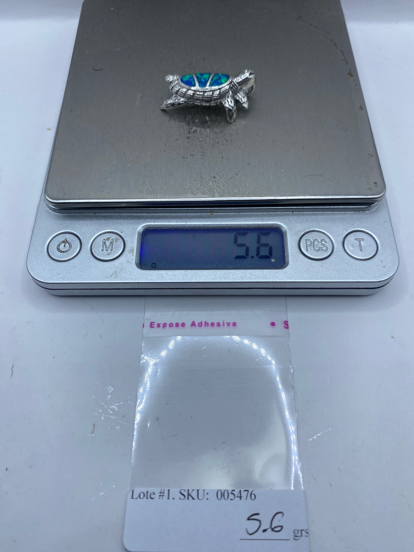 Dije Tortuga Plata con Ópalo de Fuego — Taxco .925 — foto 5