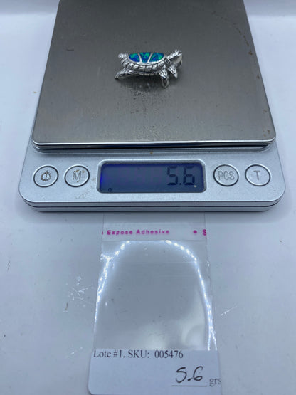 Dije Tortuga Plata con Ópalo de Fuego — Taxco .925 — foto 5