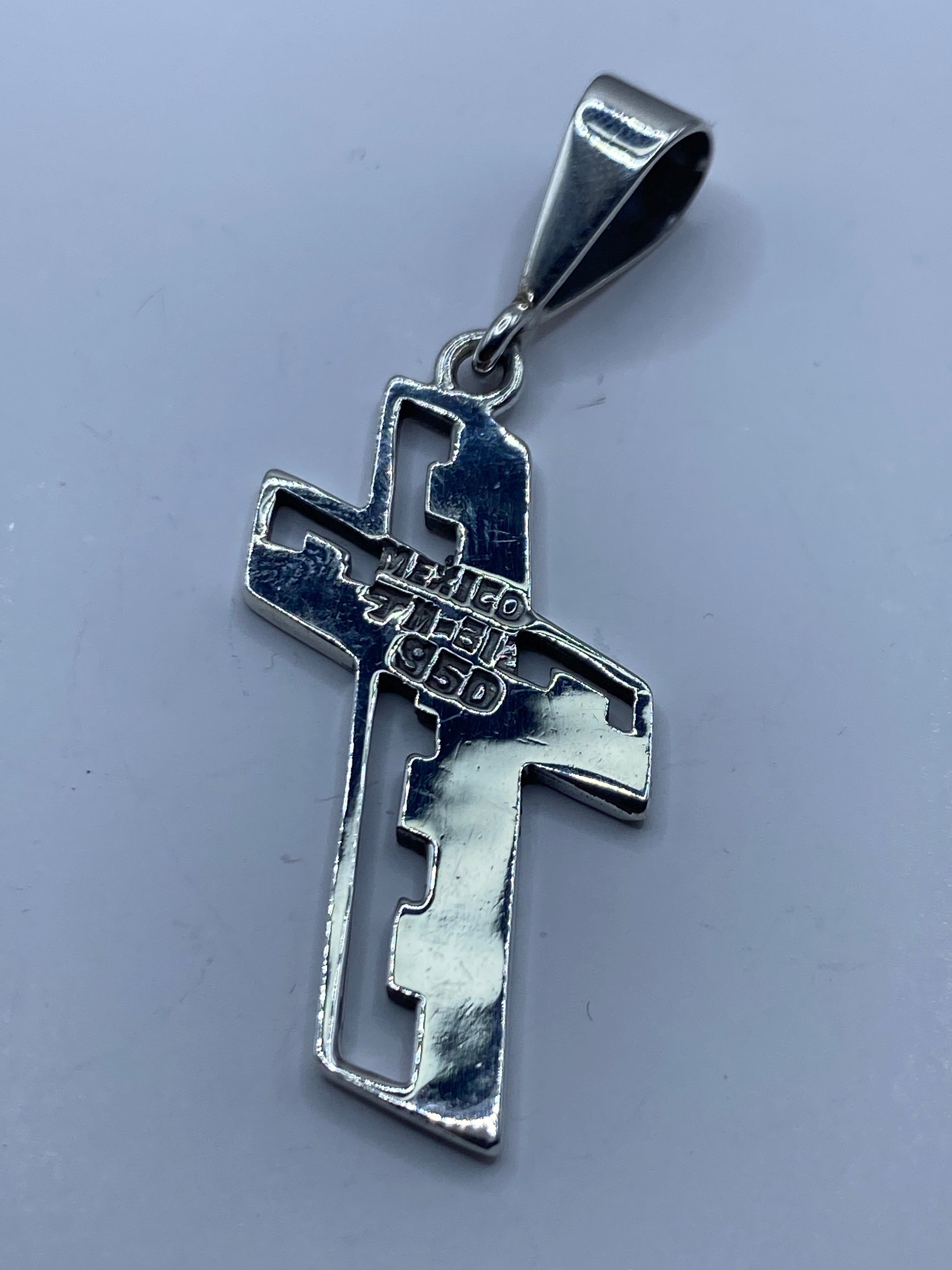 Dije Cruz de Plata .950 con Ópalo de Fuego — Taxco — foto 5