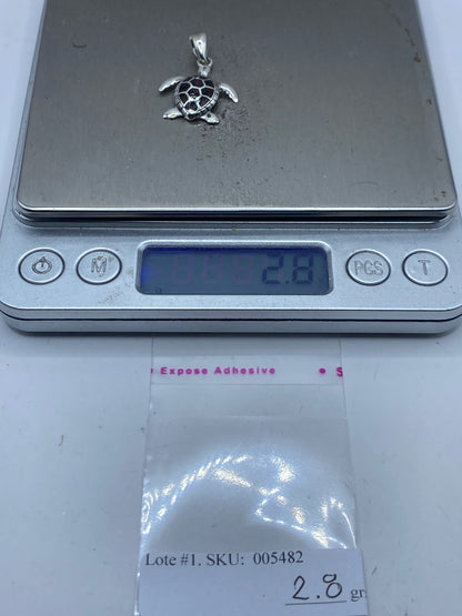 Dije de Tortuga Marina Plata .925 con Ópalo de Fuego — foto 5