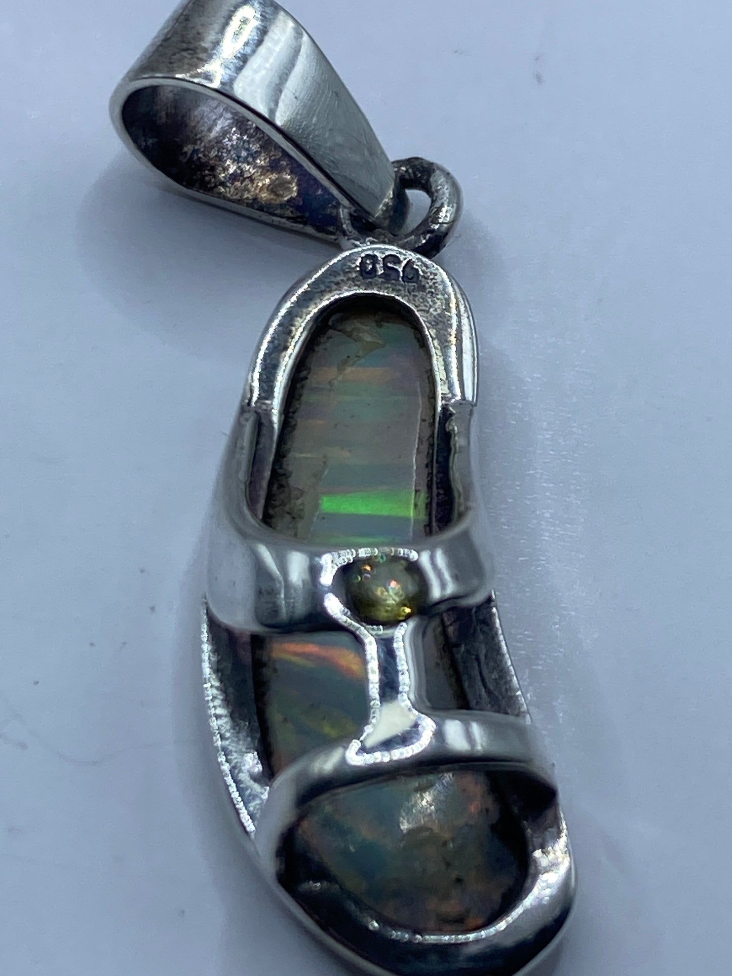 Dije Plata Ópalo de Fuego — Diseño Elegante Taxco .950 — foto 5