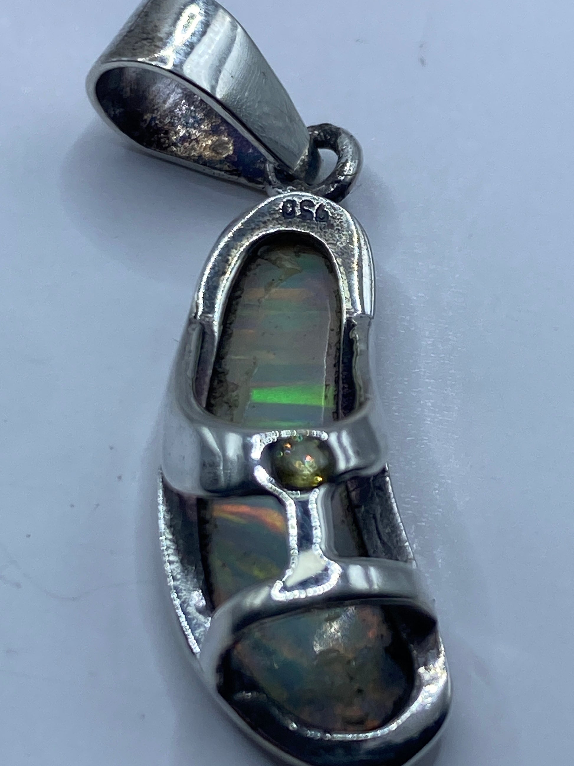 Dije Plata Ópalo de Fuego — Diseño Elegante Taxco .950 — foto 5