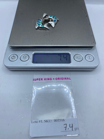 Dije de Plata Ópalo de Fuego Azul — Taxco .925 — foto 6