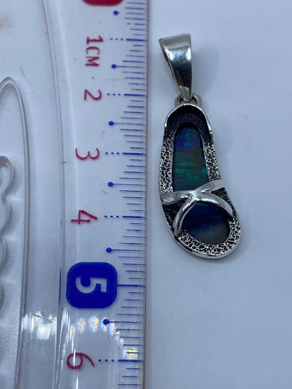 Dije de Plata con Ópalo de Fuego Azul — Taxco .950 — foto 5