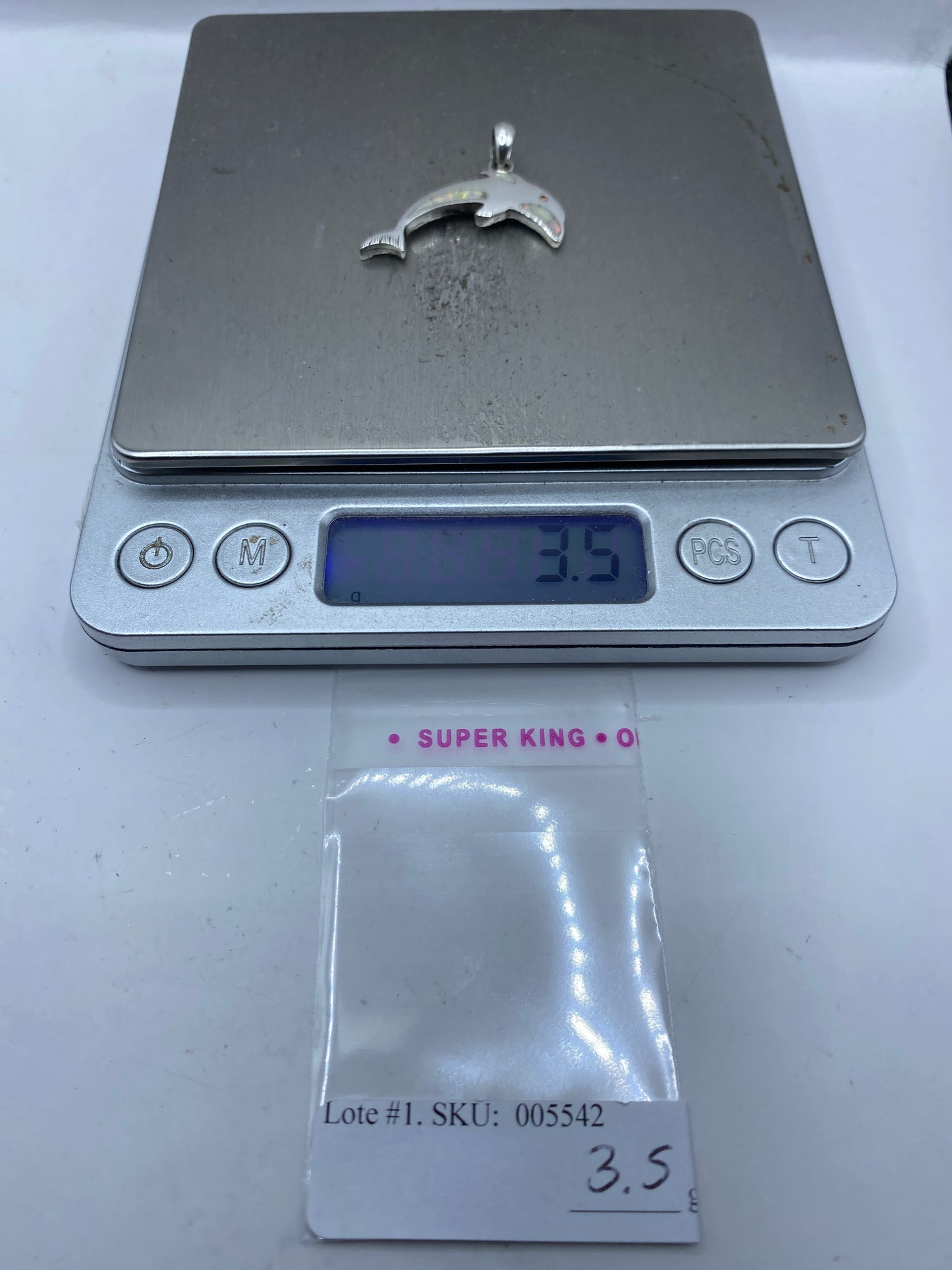 Dije de Plata Opal de Fuego — Engaste Artesanal Taxco .950 — foto 6