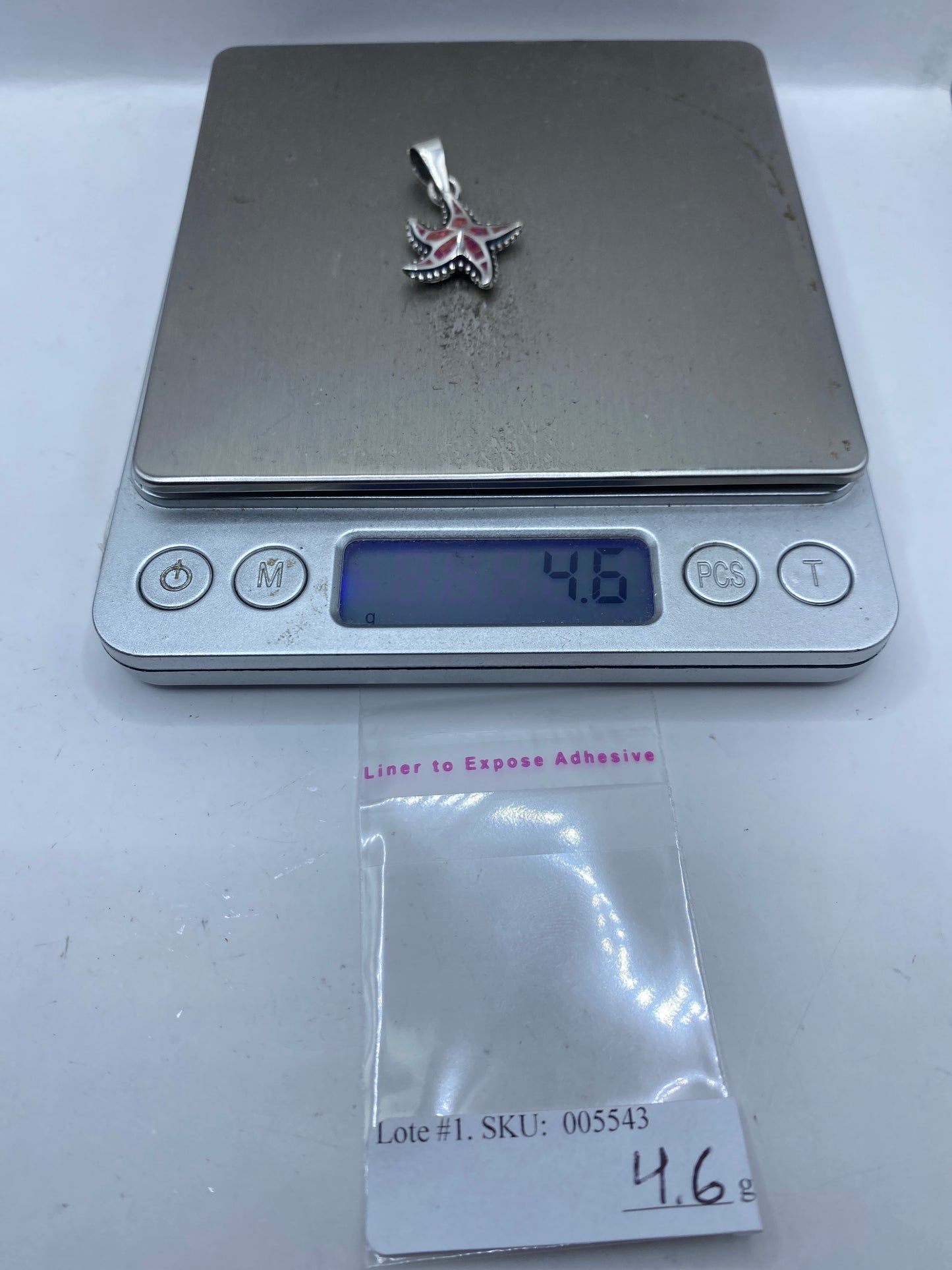 Dije de Plata Ópalo de Fuego Rosa — Taxco .950 — foto 6